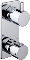 Bally Caral Inbouw Douchethermostaat Rond 15cm Hartafstand 2 Greeps Chroom (incl. Inbouwdeel)