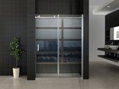 Bally Slide Nisdeur Douche Schuifdeur Met Chroom Profiel 140x200cm 8mm Antikalk Veiligheidsglas Met NANO Coating