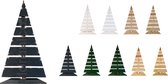 Floranica® Houten kerstboom | Kleur Antraciet | Natuurlijk larikshout | Hoogte 92cm | Voetwijdte 45cm | Mooie kerstversiering | Modern ontwerp | Kerstcadeau | LED-verlichting inbegrepen