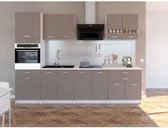EXTRA - Complete keukenkolom L 300 cm - Kleigrijs mat