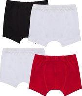 Gami Katoenen jongens boxershorts set van 4 Zwart/wit/bordeaux 104