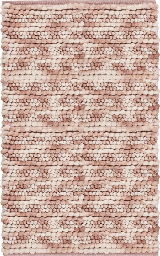 Tapis de Badmat Luxe Benthe Rose | 60 x 100 | Doux et absorbant l'humidité | Antidérapant avec clous