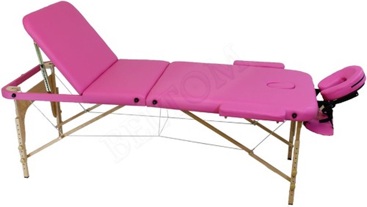 jas paus Raadplegen Massagetafel 3-delig XL - tot 225 cm - Roze | bol.com