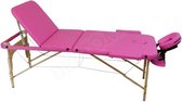 Massagetafel 3-delig XL - tot 225 cm - Roze