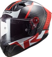 LS2 FF805 Thunder C Racing 1 Glans Rood Wit XL