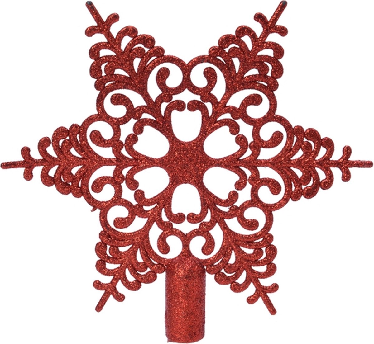 Decoris Piek sneeuwvlok 20,5x19cm kerstrood