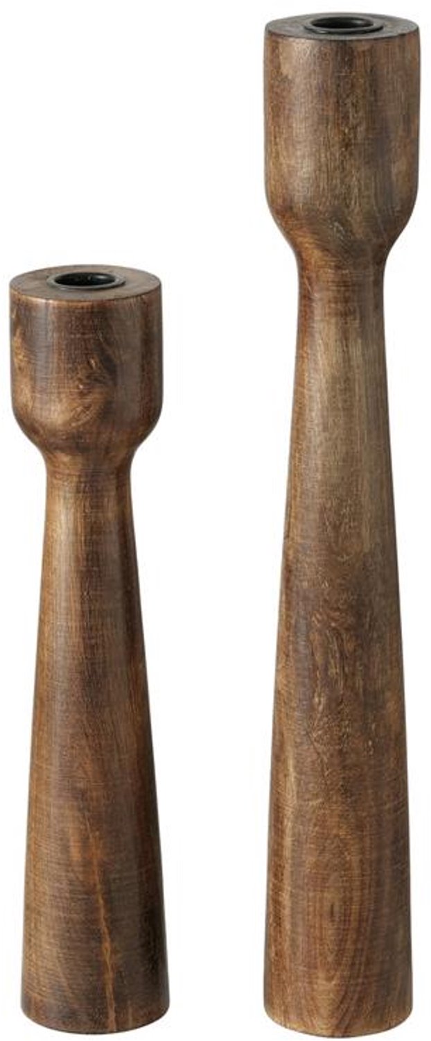 Boltze Home Kaarsenstandaard hout 2-delig