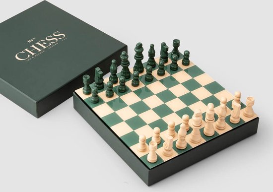 Printworks The Art Of Chess - Luxe Schaakspel - Design Spel - Decoratief -  groen/wit |... | bol.com