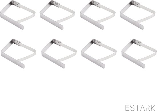 ESTARK Tafelklemmen Set van 8 STUKS - Tafelkleed klemmen - Tafelkleedklem - Tafelklemmen - Tafellaken gewichtjes van RVS