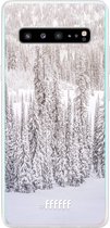 6F hoesje - geschikt voor Samsung Galaxy S10 5G -  Transparant TPU Case - Snowy #ffffff