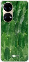 6F hoesje - geschikt voor Huawei P50 -  Transparant TPU Case - Green Scales #ffffff