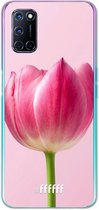 6F hoesje - geschikt voor OPPO A92 -  Transparant TPU Case - Pink Tulip #ffffff