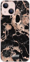 6F hoesje - geschikt voor iPhone 13 - Transparant TPU Case - Rose Gold Marble #ffffff