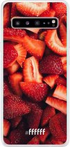 6F hoesje - geschikt voor Samsung Galaxy S10 5G -  Transparant TPU Case - Strawberry Fields #ffffff