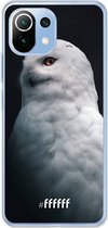 6F hoesje - geschikt voor Xiaomi Mi 11 Lite -  Transparant TPU Case - Witte Uil #ffffff