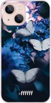 6F hoesje - geschikt voor iPhone 13 - Transparant TPU Case - Blooming Butterflies #ffffff