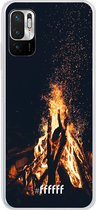 6F hoesje - geschikt voor Xiaomi Redmi Note 10 5G -  Transparant TPU Case - Bonfire #ffffff