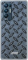 6F hoesje - geschikt voor OPPO Find X3 Neo -  Transparant TPU Case - Diamond Plate #ffffff