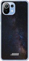 6F hoesje - geschikt voor Xiaomi Mi 11 Lite -  Transparant TPU Case - Dark Space #ffffff