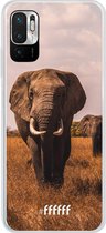 6F hoesje - geschikt voor Xiaomi Redmi Note 10 5G -  Transparant TPU Case - Elephants #ffffff