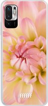 6F hoesje - geschikt voor Xiaomi Redmi Note 10 5G -  Transparant TPU Case - Pink Petals #ffffff