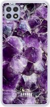 6F hoesje - geschikt voor Samsung Galaxy A22 4G -  Transparant TPU Case - Purple Geode #ffffff