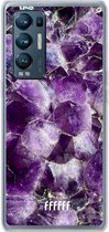 6F hoesje - geschikt voor OPPO Find X3 Neo -  Transparant TPU Case - Purple Geode #ffffff