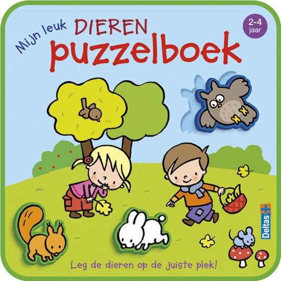 Cover van het boek 'Mijn leuk dieren puzzelboek 2-4 jaar'