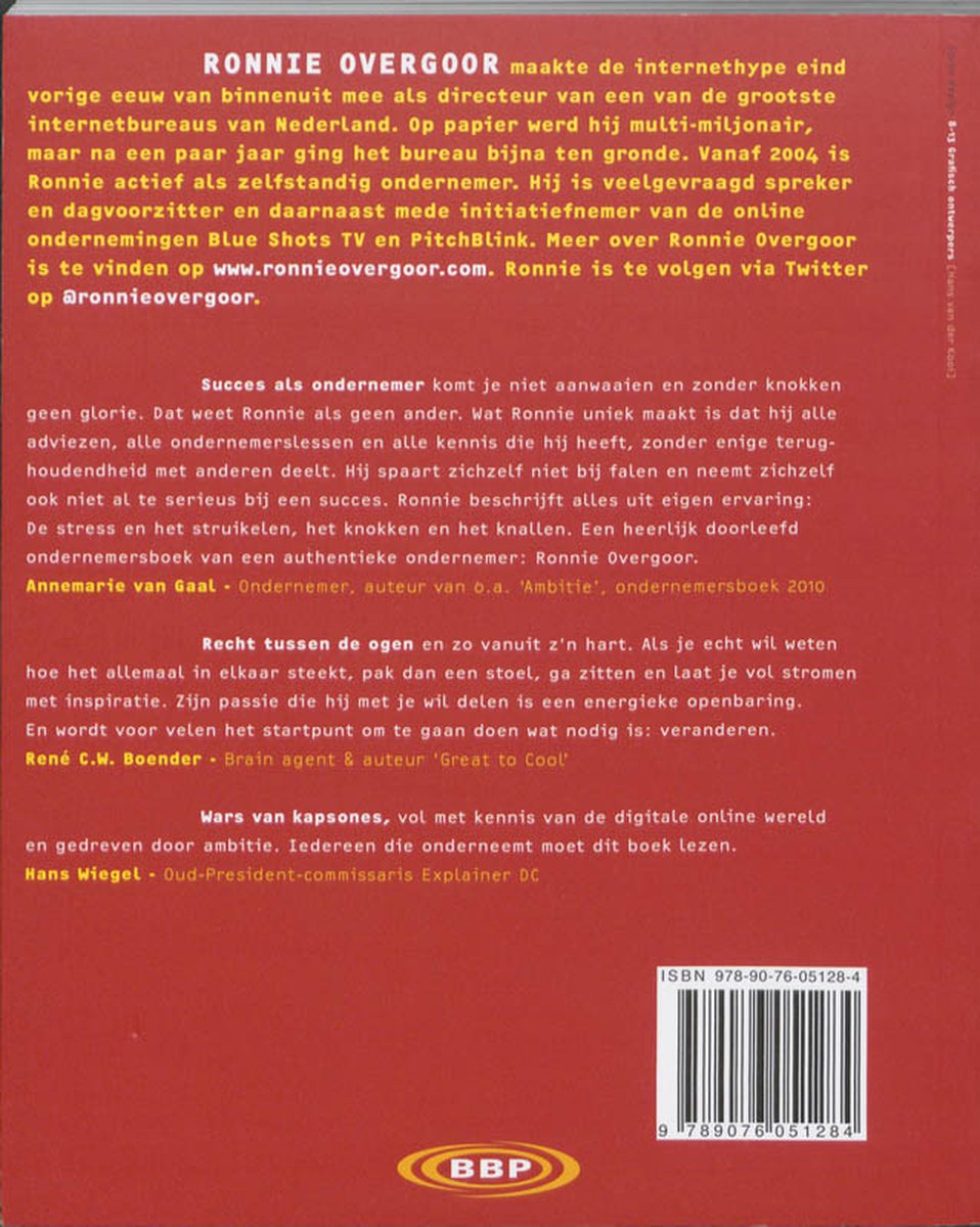 Ondernemerslessen van een InternetCowboy - back cover