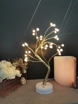 Zilveren Parel Bonsai boom met 36 led lampjes, magisch en betoverend mooi