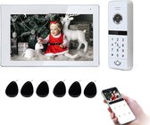 Dakta® Intercom Deurbel met Camera & RFID tags  | Elektrische Video deurbel | Smart | Draadloos | zonder Abonnement | Wit