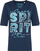 Soccx ® T-shirt met logo artwork en V-hals, Navy (L)