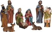 Kerststal Figuren - Kerstbeeldjes voor Kerststal -  Set van 9 stuks