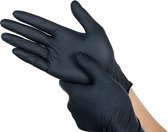 Trigloves -Wegwerp handschoenen Nitril - Poedervrij - zwart - maat S - 100 stuks