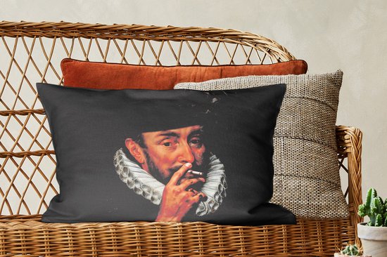 Coussins Coussins décoratifs - Oreillers Salon - 60x40 cm - Willem van Oranje - Adriaen Thomasz - Smoking