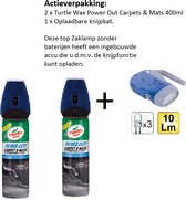 Turtle Wax - TW 52894 Power Out Carp&Mats 400ml - 2 stuks - +  Zaklamp/Knijpkat