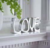 Love Decoratieletters RVS Handgemaakt 20 x 8 cm Woondecoratie Vrijstaand Zilver