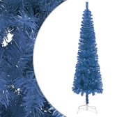 Huis en Tuin Depot Kerstboom Met Led'S En Kerstballen Smal 210 Cm Blauw