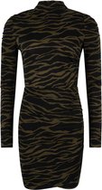 Lofty Manner Jurk Dress Kim Mq68 1 Green Black Zebra Dames Maat - M