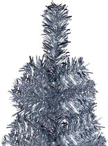 Huis en Tuin Depot Kerstboom Met Led'S En Kerstballen Smal 240 Cm Zilverkleurig
