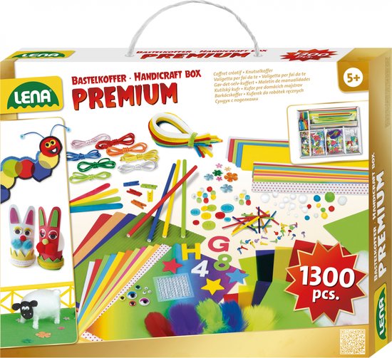 Lena Knutselset Premium Junior 38 Cm Karton Groen 1300-delig
