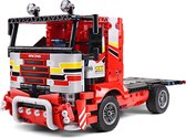 Mould King 15003 Transport Truck - Vrachtauto - Racen - Compatible met de bekende merken - Motoren, accu, afstandsbediening - DIY - 577 onderdelen - Mouldking