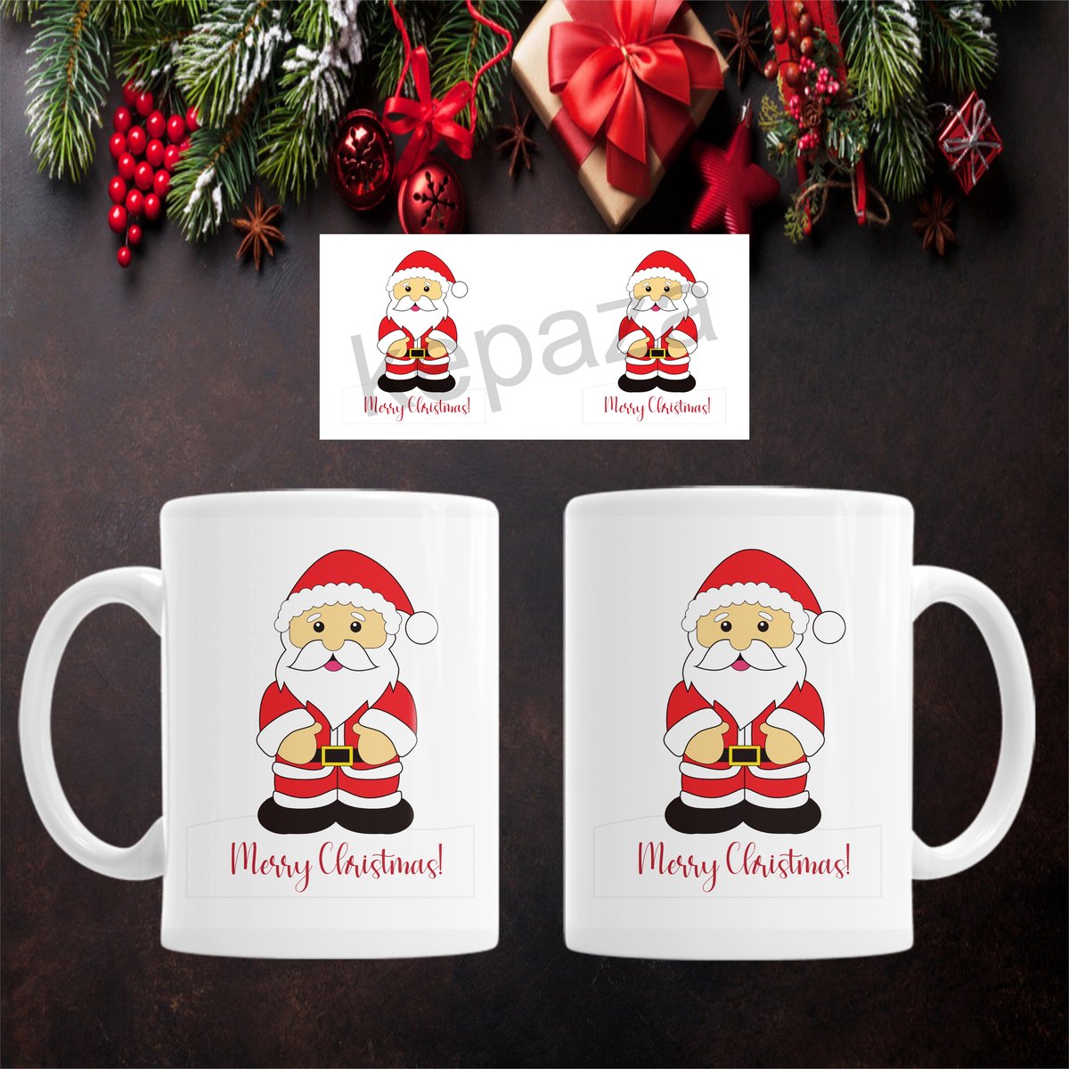 Mok kerstmis/Christmas kerstman