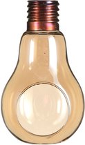 Oneiro's  Luxe Waxinelichthouder  GLOEILAMP Multi - H17 Ø10 cm  - kaarsenhouders - kaarsenhouder - waxinehouder - decoratie – woonaccessoires – theelichthouder – zwart – goud – zil