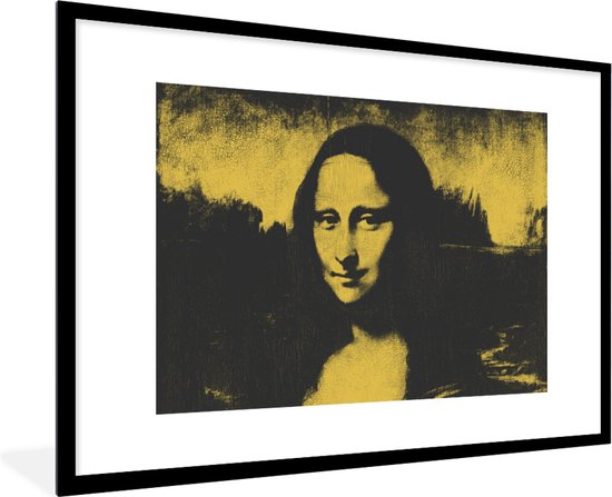 Fotolijst incl. Poster - Mona Lisa - Leonardo da Vinci - Oude meesters - 120x80 cm - Posterlijst