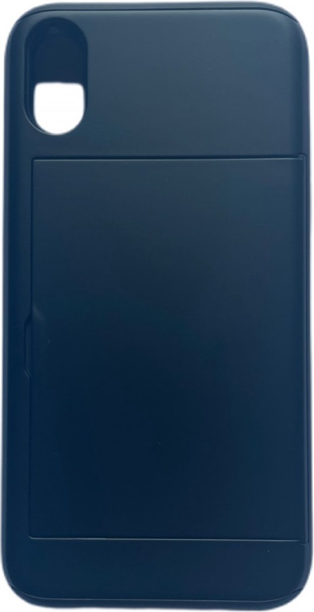 iPhone Xr pashouder hoesje - pasjes - Telehoesje - slide armor - apple - iPhone - Opberging - Creditcard - 2 in 1 - In 7 kleuren - Zwart - Donker blauw - Donker groen - Grijs - Goud - Rood - Zilver