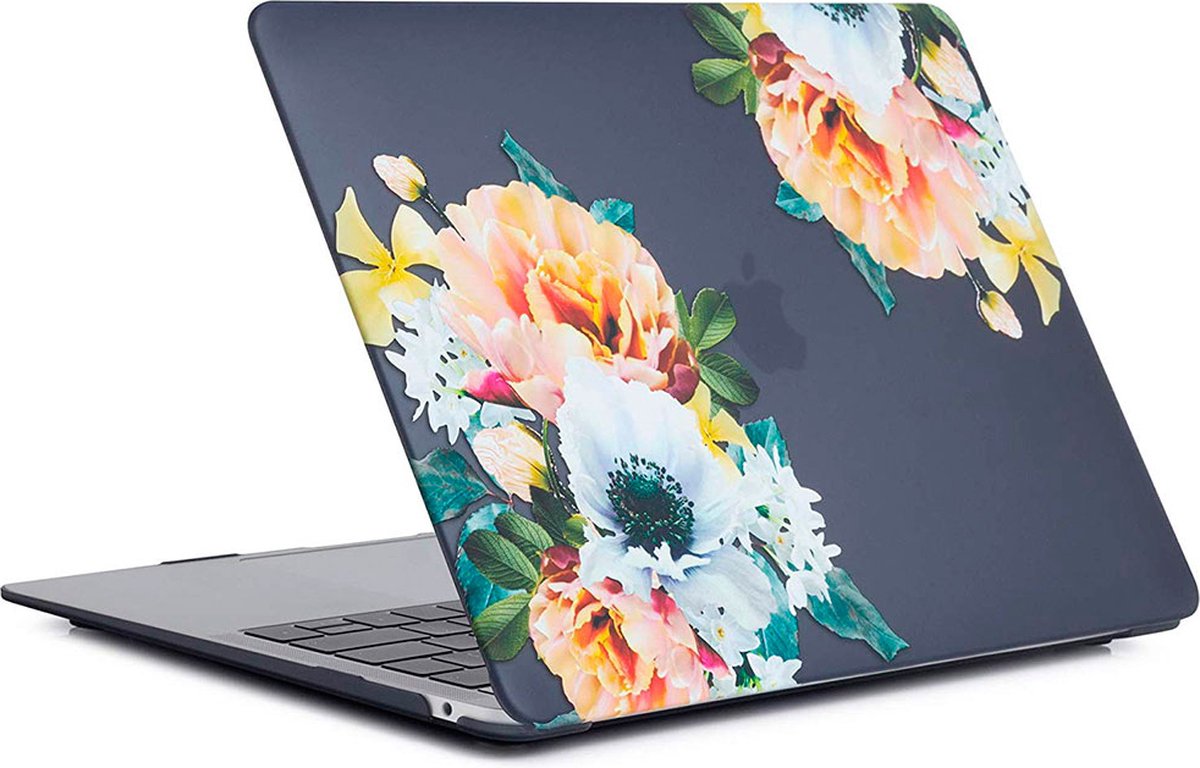 MacBook Pro Hardshell Case - Hardcover Hardcase Shock Proof Hoes A1706 Cover - Black/Flower