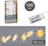 LED Kerstverlichting Papieren Ster - 10 led, 120 cm