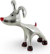 Deco object 'Nieuwsgierige Hondje Billie' AR-NP15012 L Silver