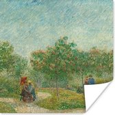 Poster Tuin met geliefden - Vincent van Gogh - 30x30 cm